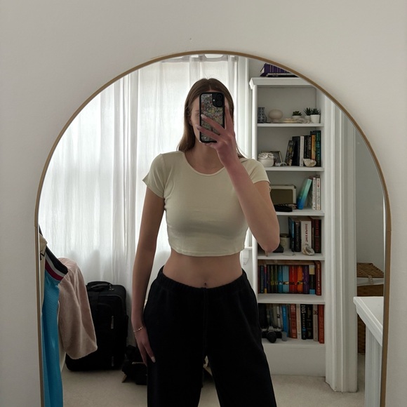 Brandy Melville Tops - Brandy Melville Yellow Baby Tee